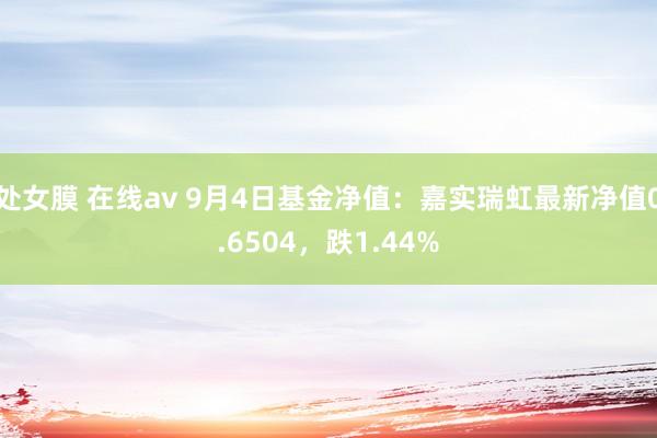 处女膜 在线av 9月4日基金净值：嘉实瑞虹最新净值0.6504，跌1.44%